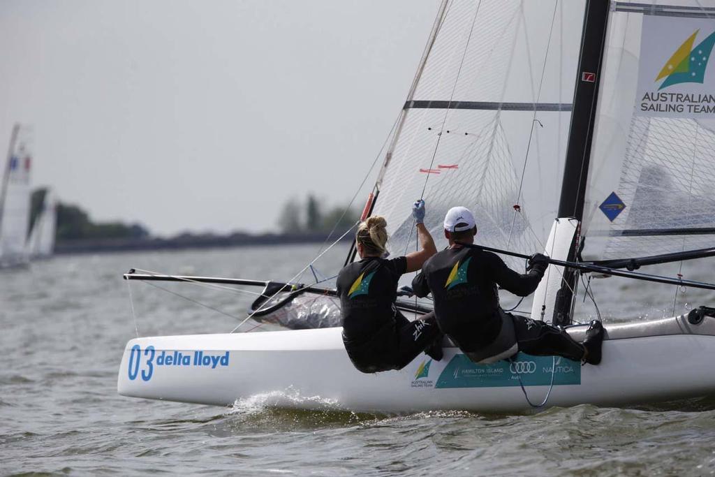 AUS, Nacra 17 - 2014 Delta Lloyd Regatta, day 5 © Sander van der Borch http://www.sandervanderborch.com